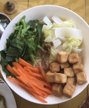 So delicious. Shan noodle soup bowl at Pan Cherry Noodle House in Mandalay