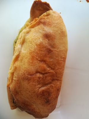 Vegan pies for take away at Starenio Bakery in Corfu