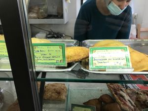 Delicious vegan pies at Starenio Bakery in Corfu