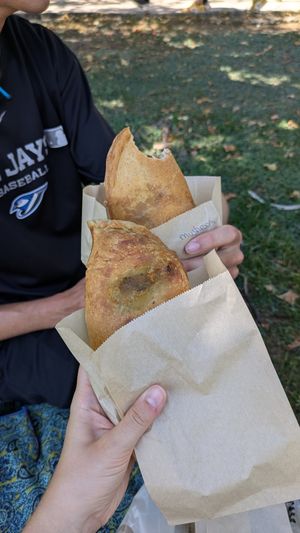 Savoury pasties at Starenio Bakery in Corfu