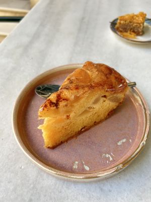 upside down apple cakee  at Starenio Bakery in Corfu