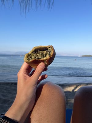 Took it as take away for beach!   at Starenio Bakery in Corfu