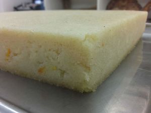 Vegan Halva (semolina, orange, vegetable oil) at Starenio Bakery in Corfu