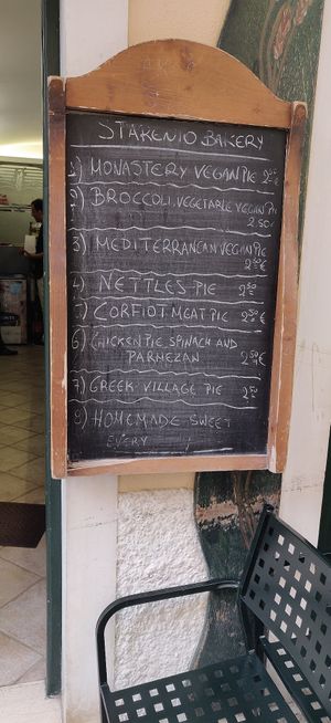 Nr 1, 2 and 3 are vegan! at Starenio Bakery in Corfu