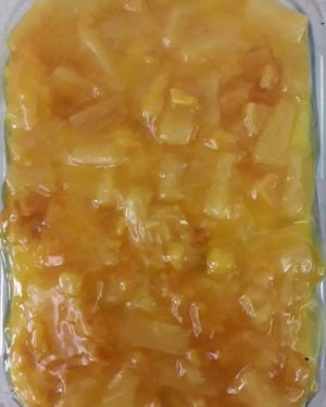 Vegan cake with mojito cream, mango and pineapple! at Starenio Bakery in Corfu