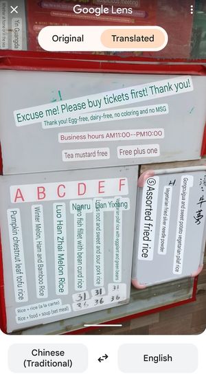 I used Google translate to read their printed and hand written Chinese outside their restaurant. at Yat Sum Vegetarian - 一森素食 - Yau Ma Tei in Kowloon