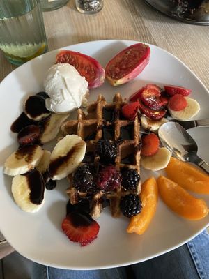 Waffle  at Süsse Marie Veganerie in Karlsruhe