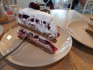 Kirsch-Sahne-Torte at Süsse Marie Veganerie in Karlsruhe