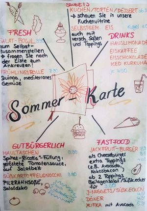 Karte  at Süsse Marie Veganerie in Karlsruhe