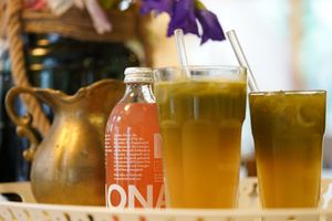 sugarfree homemade Lemonade at Süsse Marie Veganerie in Karlsruhe