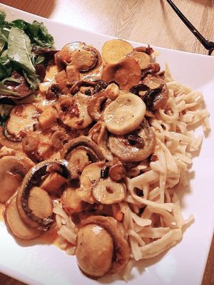 Tempeh Geschnetzeltes at Süsse Marie Veganerie in Karlsruhe