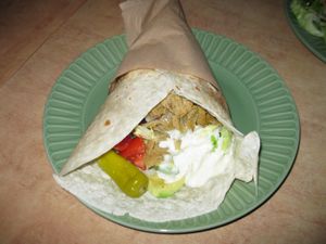 Yufka-Wrap at Süsse Marie Veganerie in Karlsruhe