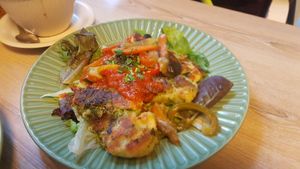 Spinat-"Ricotta" Maultaschen at Süsse Marie Veganerie in Karlsruhe