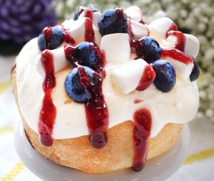 Elderflower Power! Elderflower Frosting, Blueberries, Marshmallows & Raspberry Jam! at Cinnaholic - Centennial in Las Vegas