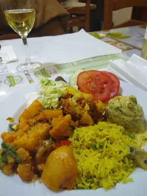 Dinner buffet at Lisbon Vegan Restaurante in Lisbon