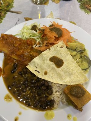 Plate one at Lisbon Vegan Restaurante in Lisbon