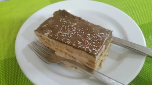 Cookie cake with chocolate at Lisbon Vegan Restaurante in Lisbon