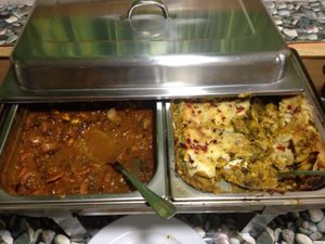 Hot dishes at Lisbon Vegan Restaurante in Lisbon