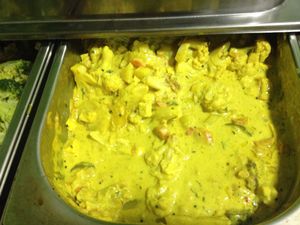 Yummy cauliflower with potatoes  at Lisbon Vegan Restaurante in Lisbon