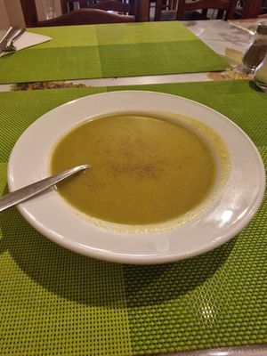 Soup included with buffet at Lisbon Vegan Restaurante in Lisbon