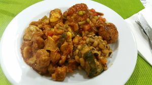 Dish of the day at Lisbon Vegan Restaurante in Lisbon