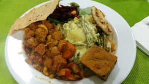 Dish of the day at Lisbon Vegan Restaurante in Lisbon