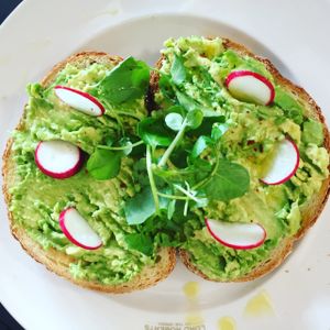 avocado on sourdough toast at Lord Roberts on The Green in Croydon