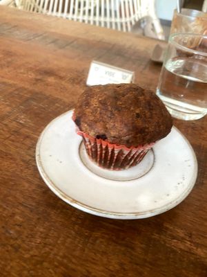 Vegan blueberry muffin at Vibe Cafe in Phnom Penh