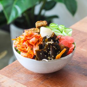 Japanese macro bowl  at Vibe Cafe in Phnom Penh