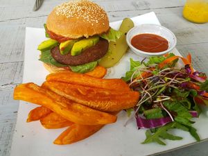 The 'honest burger' doesn't lie! at Vibe Cafe in Phnom Penh