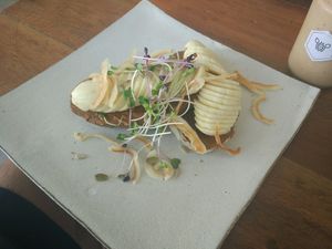 Nutty toast at Vibe Cafe in Phnom Penh