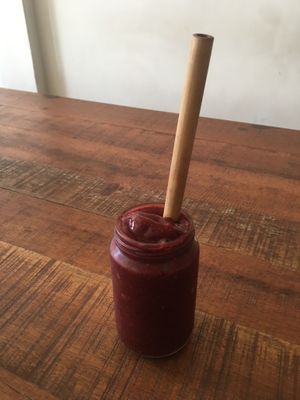Berry bomb smoothie at Vibe Cafe in Phnom Penh