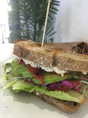 Chickpea sandwich at Vibe Cafe in Phnom Penh
