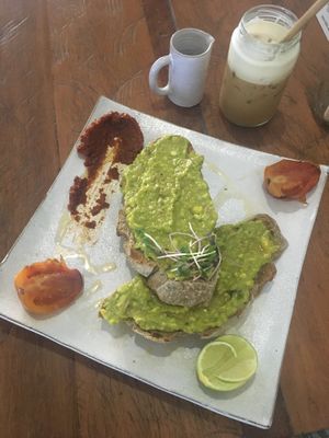 Buckwheat flatbread at Vibe Cafe in Phnom Penh