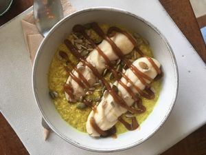 Quinoa porridge at Vibe Cafe in Phnom Penh