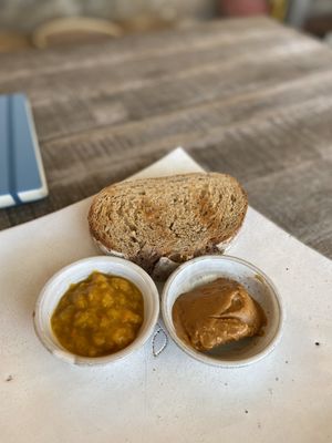 Simple toast - DELICIOUS bread at Vibe Cafe in Phnom Penh