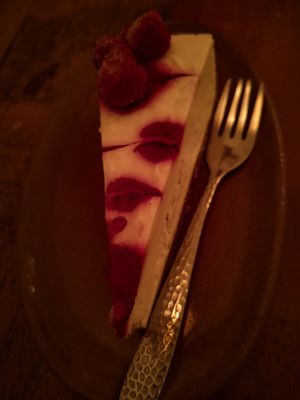 Raw Raspberry Cheesecake at Vibe Cafe in Phnom Penh