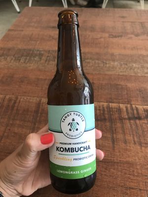 Lemongrass kombucha  at Vibe Cafe in Phnom Penh
