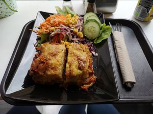 Delicious lasagne   at Veggie Corner in Toulouse