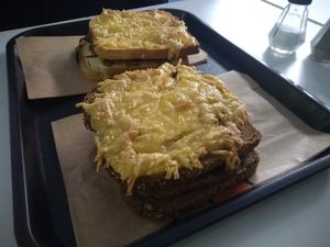 Mushroom croque at Veggie Corner in Toulouse