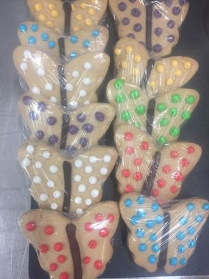 vegan and gluten free butterfly biscuits  at Wildcraft Bakery in Leeds