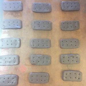 chocolate bourbons ready for the oven at Wildcraft Bakery in Leeds