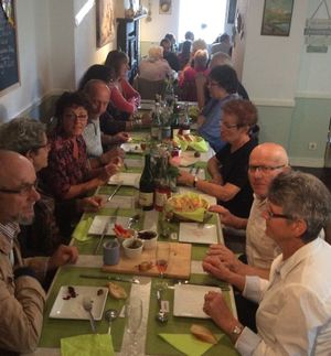 Our "melange" starter platter  at Le Jardin de Froulay in Mayenne