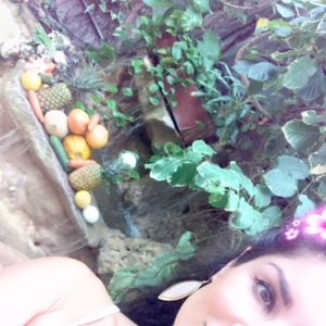 #sayeschoice Little fountain outside eating area at 100% Natural in Playa Del Carmen