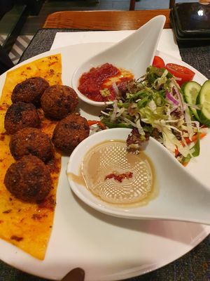Falafel main course at Constantine's Ark in Istanbul