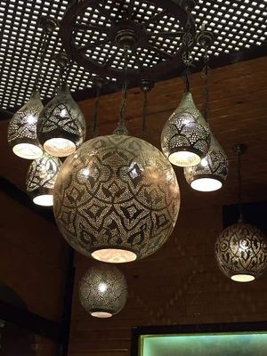 Beautiful lights inside at Constantine's Ark in Istanbul