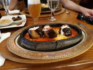 Stuffed eggplant at Constantine's Ark in Istanbul