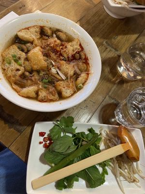 mushroom and tofu spicy pho  at Pho in Birmingham