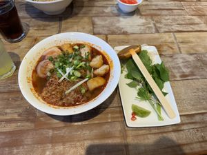 Hot and spicy Pho with tofu and mushroom  at Pho in Birmingham