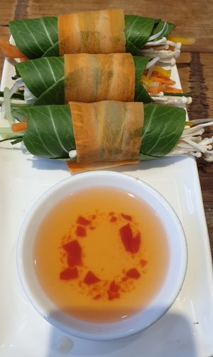 Spicy salad rolls at Pho in Birmingham